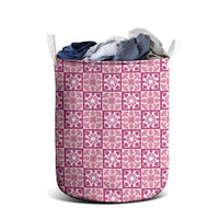 Akala Palaka Quilt Hawaii Laundry Basket Hawaiian Tropical Monstera Sea Turtle LT14 - Polynesian Pride