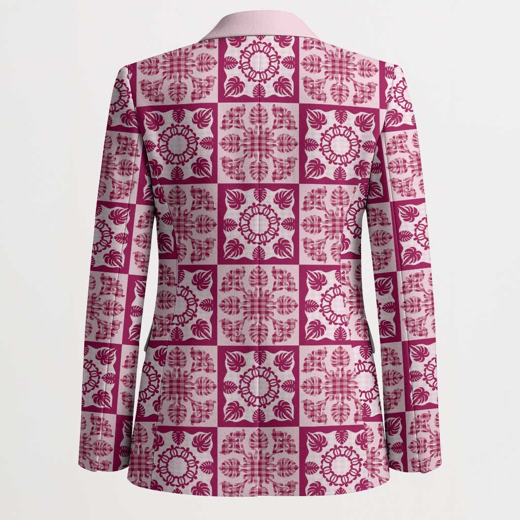 Akala Palaka Quilt Hawaii Blazer Hawaiian Tropical Monstera Sea