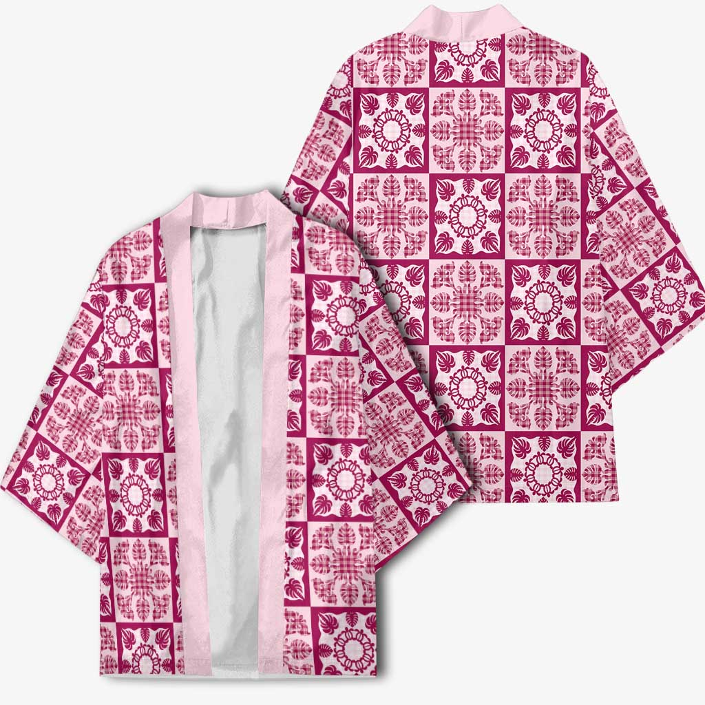 Akala Palaka Quilt Hawaii Kimono Hawaiian Tropical Monstera Sea Turtle LT14 - Polynesian Pride