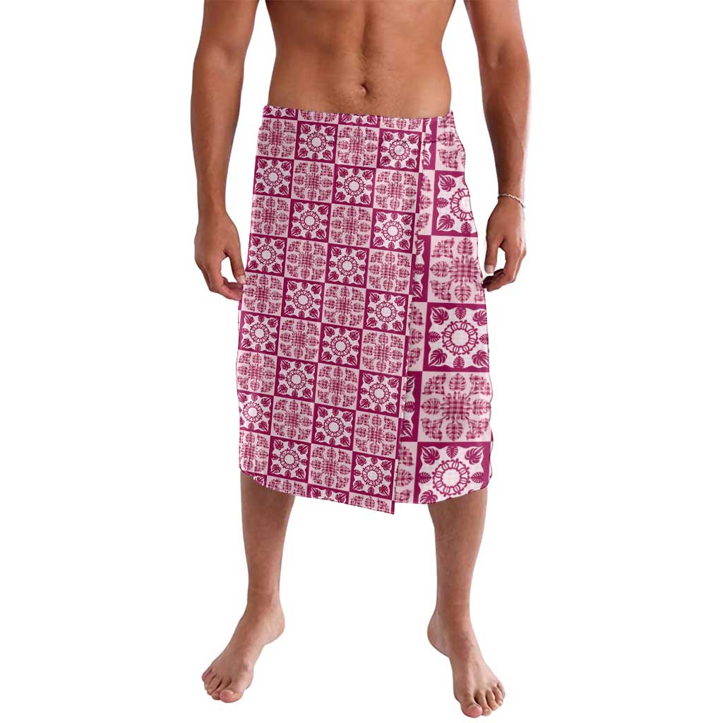 Akala Palaka Quilt Hawaii Lavalava Hawaiian Tropical Monstera Sea Turtle LT14 Pink - Polynesian Pride