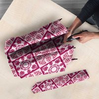 Akala Palaka Quilt Hawaii Umbrella Hawaiian Tropical Monstera Sea Turtle LT14 - Polynesian Pride