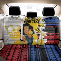Personalised Philippines Women's Day Back Car Seat Cover Filipino Golden Sun With Polynesian Pattern LT14 - Polynesian Pride