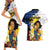 Personalised Philippines Women's Day Couples Matching Short Sleeve Bodycon Dress and Hawaiian Shirt Filipino Golden Sun With Polynesian Pattern LT14 - Polynesian Pride