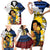 Personalised Philippines Women's Day Family Matching Short Sleeve Bodycon Dress and Hawaiian Shirt Filipino Golden Sun With Polynesian Pattern LT14 - Polynesian Pride