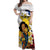 Personalised Philippines Women's Day Off Shoulder Maxi Dress Filipino Golden Sun With Polynesian Pattern LT14 Women Red - Polynesian Pride