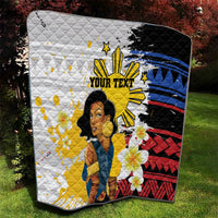 Personalised Philippines Women's Day Quilt Filipino Golden Sun With Polynesian Pattern LT14 - Polynesian Pride