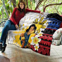 Personalised Philippines Women's Day Quilt Filipino Golden Sun With Polynesian Pattern LT14 - Polynesian Pride