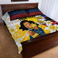 Personalised Philippines Women's Day Quilt Bed Set Filipino Golden Sun With Polynesian Pattern LT14 - Polynesian Pride