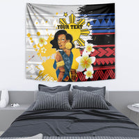 Personalised Philippines Women's Day Tapestry Filipino Golden Sun With Polynesian Pattern LT14 - Polynesian Pride