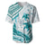 Cyan Polynesia Baseball Jersey Polynesian Turtle Shark Tattoo Tropical Vintage LT14 Cyan - Polynesian Pride