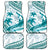 Cyan Polynesia Car Mats Polynesian Turtle Shark Tattoo Tropical Vintage