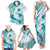 Cyan Polynesia Family Matching Tank Maxi Dress and Hawaiian Shirt Polynesian Turtle Shark Tattoo Tropical Vintage LT14 - Polynesian Pride