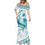 Cyan Polynesia Mermaid Dress Polynesian Turtle Shark Tattoo Tropical Vintage LT14 - Polynesian Pride