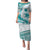 Cyan Polynesia Puletasi Polynesian Turtle Shark Tattoo Tropical Vintage LT14 Long Dress Cyan - Polynesian Pride