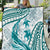 Cyan Polynesia Quilt Polynesian Turtle Shark Tattoo Tropical Vintage