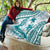 Cyan Polynesia Quilt Polynesian Turtle Shark Tattoo Tropical Vintage