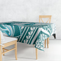 Cyan Polynesia Tablecloth Polynesian Turtle Shark Tattoo Tropical Vintage LT14 - Polynesian Pride