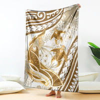 Gold Polynesia Blanket Polynesian Turtle Shark Tattoo Tropical Vintage LT14 - Polynesian Pride