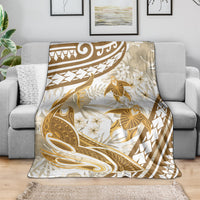 Gold Polynesia Blanket Polynesian Turtle Shark Tattoo Tropical Vintage LT14 - Polynesian Pride