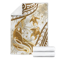 Gold Polynesia Blanket Polynesian Turtle Shark Tattoo Tropical Vintage LT14 - Polynesian Pride