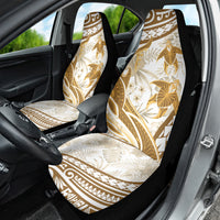 Gold Polynesia Car Seat Cover Polynesian Turtle Shark Tattoo Tropical Vintage LT14 - Polynesian Pride