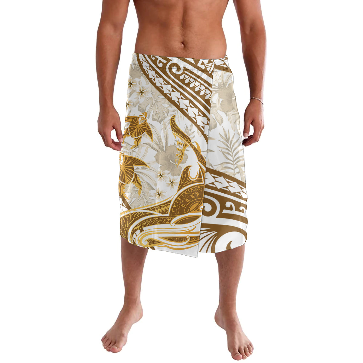 Gold Polynesia Lavalava Polynesian Turtle Shark Tattoo Tropical Vintage LT14 Gold - Polynesian Pride