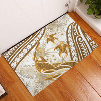 Gold Polynesia Rubber Doormat Polynesian Turtle Shark Tattoo Tropical Vintage LT14 Gold - Polynesian Pride