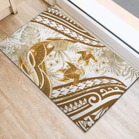 Gold Polynesia Rubber Doormat Polynesian Turtle Shark Tattoo Tropical Vintage LT14 - Polynesian Pride