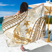 Gold Polynesia Sarong Polynesian Turtle Shark Tattoo Tropical Vintage LT14 One Size 44 x 66 inches Gold - Polynesian Pride