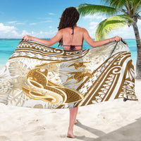 Gold Polynesia Sarong Polynesian Turtle Shark Tattoo Tropical Vintage LT14 - Polynesian Pride