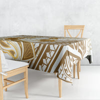 Gold Polynesia Tablecloth Polynesian Turtle Shark Tattoo Tropical Vintage LT14 - Polynesian Pride