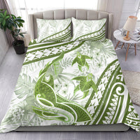 Lime Green Polynesia Bedding Set Polynesian Turtle Shark Tattoo Tropical Vintage LT14 - Polynesian Pride