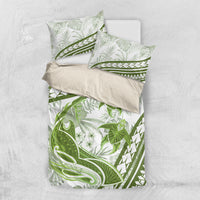 Lime Green Polynesia Bedding Set Polynesian Turtle Shark Tattoo Tropical Vintage LT14 US Twin 172cm x 218cm Lime Green - Polynesian Pride