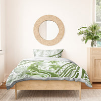 Lime Green Polynesia Bedding Set Polynesian Turtle Shark Tattoo Tropical Vintage LT14 - Polynesian Pride