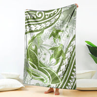 Lime Green Polynesia Blanket Polynesian Turtle Shark Tattoo Tropical Vintage LT14 - Polynesian Pride