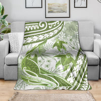 Lime Green Polynesia Blanket Polynesian Turtle Shark Tattoo Tropical Vintage LT14 - Polynesian Pride