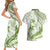 Lime Green Polynesia Couples Matching Short Sleeve Bodycon Dress and Hawaiian Shirt Polynesian Turtle Shark Tattoo Tropical Vintage LT14 - Polynesian Pride