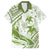 Lime Green Polynesia Family Matching Off Shoulder Maxi Dress and Hawaiian Shirt Polynesian Turtle Shark Tattoo Tropical Vintage LT14 Dad's Shirt - Short Sleeve Lime Green - Polynesian Pride