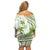 Lime Green Polynesia Family Matching Off Shoulder Short Dress and Hawaiian Shirt Polynesian Turtle Shark Tattoo Tropical Vintage LT14 - Polynesian Pride