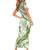 Lime Green Polynesia Family Matching Short Sleeve Bodycon Dress and Hawaiian Shirt Polynesian Turtle Shark Tattoo Tropical Vintage LT14 - Polynesian Pride