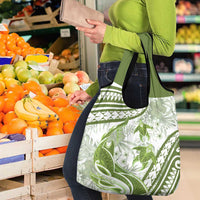 Lime Green Polynesia Grocery Bag Polynesian Turtle Shark Tattoo Tropical Vintage LT14 - Polynesian Pride