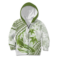 Lime Green Polynesia Kid Hoodie Polynesian Turtle Shark Tattoo Tropical Vintage LT14 Zip Hoodie Lime Green - Polynesian Pride