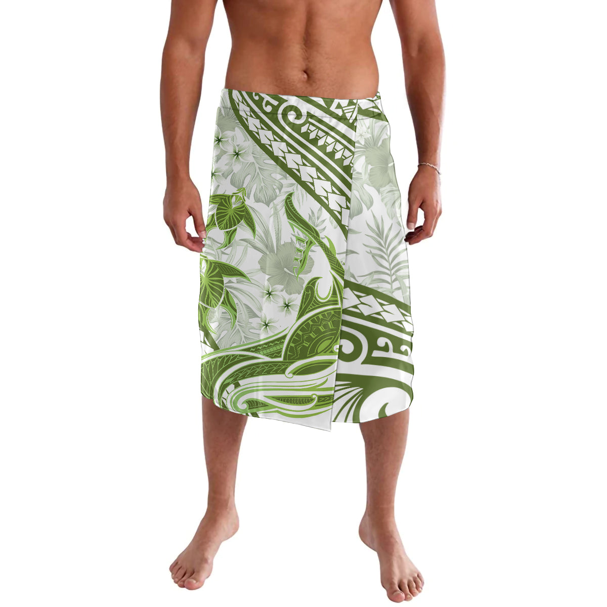 Lime Green Polynesia Lavalava Polynesian Turtle Shark Tattoo Tropical Vintage LT14 Lime Green - Polynesian Pride