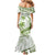 Lime Green Polynesia Mermaid Dress Polynesian Turtle Shark Tattoo Tropical Vintage LT14 - Polynesian Pride