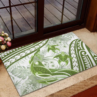 Lime Green Polynesia Rubber Doormat Polynesian Turtle Shark Tattoo Tropical Vintage LT14 - Polynesian Pride
