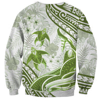 Lime Green Polynesia Sweatshirt Polynesian Turtle Shark Tattoo Tropical Vintage LT14 - Polynesian Pride