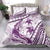 Purple Polynesia Bedding Set Polynesian Turtle Shark Tattoo Tropical Vintage