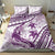 Purple Polynesia Bedding Set Polynesian Turtle Shark Tattoo Tropical Vintage