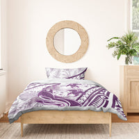Purple Polynesia Bedding Set Polynesian Turtle Shark Tattoo Tropical Vintage LT14 - Polynesian Pride