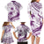 Purple Polynesia Family Matching Long Sleeve Bodycon Dress and Hawaiian Shirt Polynesian Turtle Shark Tattoo Tropical Vintage LT14 - Polynesian Pride